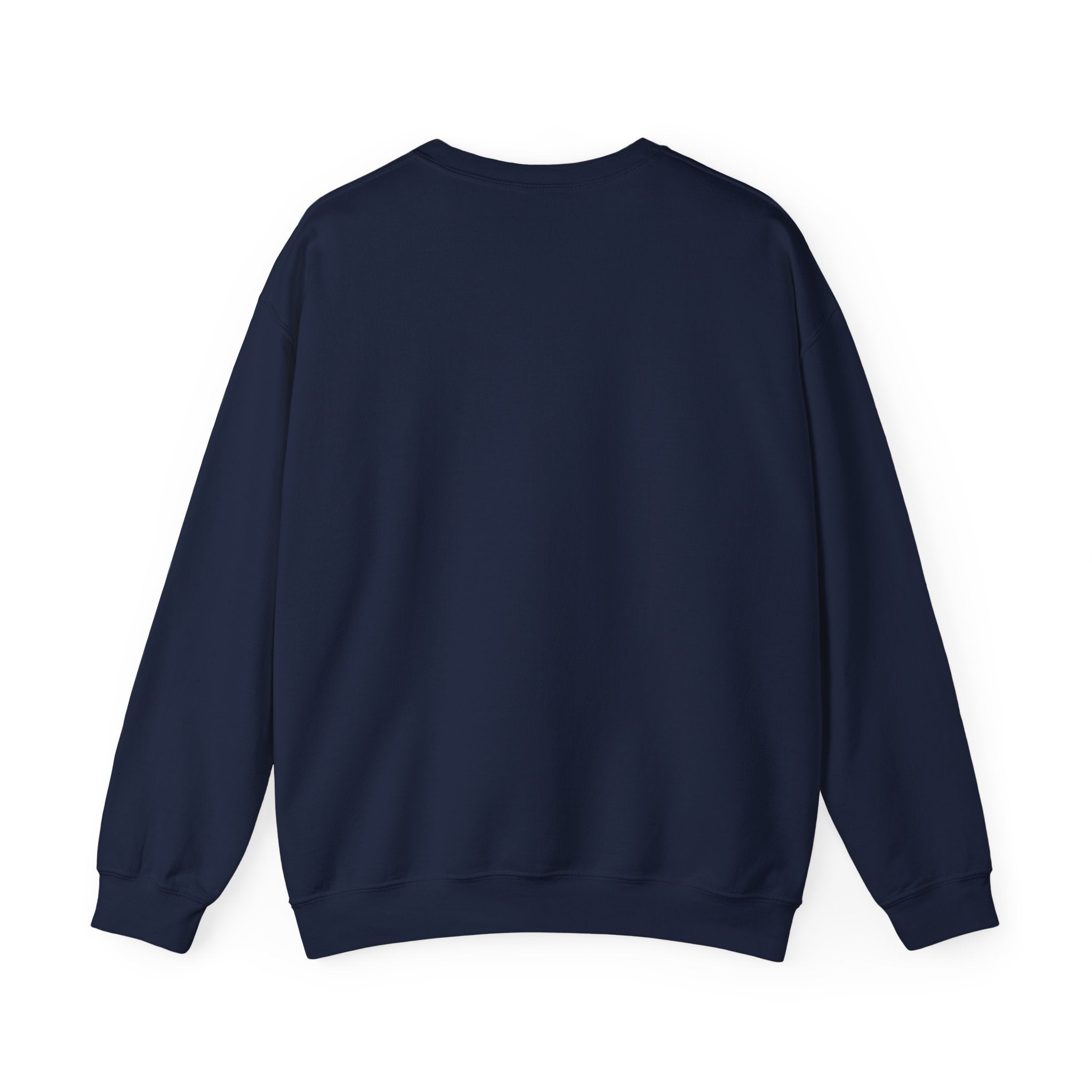 Power of Money Crewneck Sweatshirt — Vintage Statue & Bank Graphic